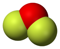 Фторид кислорода(II): вид молекулы