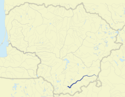Мяркис на карте Литвы и северо-западной Белоруссии