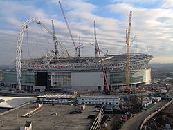 Строительство нового Уэмбли в январе 2006 года