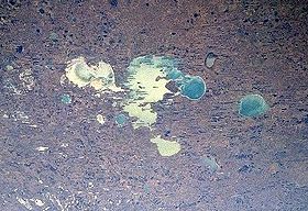 Вид на озеро Чаны из космоса