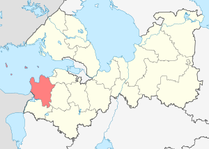 Кингисеппский район на карте