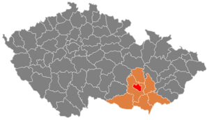 Район Брно-город на карте