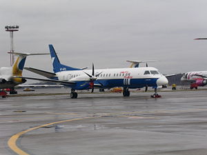 Polet Airlines Saab 2000 in Domodedovo.jpg