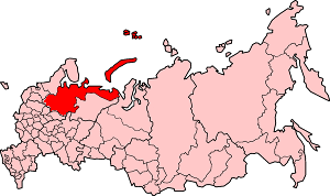 Северная область на карте