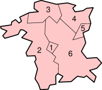 Графство Вустершир, административное деление