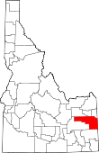 округ Бонневилл на карте