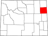 Map of Wyoming highlighting Weston County.svg