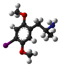 2,5-диметокси-4-иодамфетамин: вид молекулы