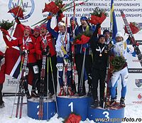 Men's Relay Prize Giving Ceremony Ski-EOC 2010.jpg
