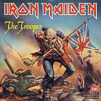 Обложка сингла «The Trooper» (Iron Maiden, 1983)