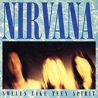 Обложка сингла «Smells Like Teen Spirit» (Nirvana, 1991)