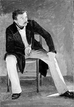 Портрет Константина Хансена работы Альберта Кюхлера (1837).