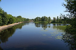 Река Цна в центре Вышнего Волочка