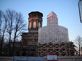 Реставрация Воскресенской церкви, начало 2008 года