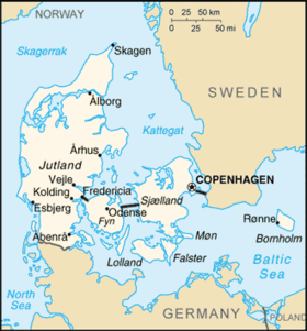 карта: География Дании