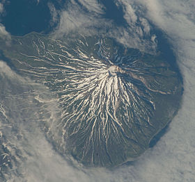 Вулкан Фусса. Снимок с МКС