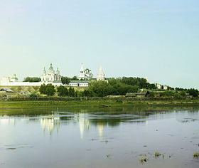 Далматовский монастырь на берегу реки Исеть. 1912 г.