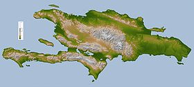 Орографическая карта Гаити