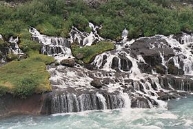 водопад Хрёйнфоссар, Исландия