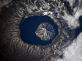 Вулкан Креницына. Снимок с МКС