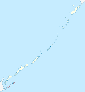 Заказник на схеме Курильских островов