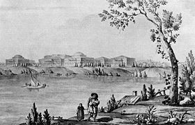 Дворец в Пелле. Рисунок Дж. Кваренги. Начало XIX века