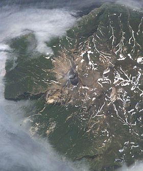 Вулкан Синарка. Снимок с МКС