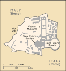 карта: География Ватикана