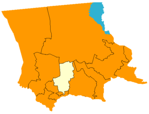 Байзакский район, карта