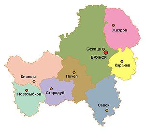 Брянская губерния на карте