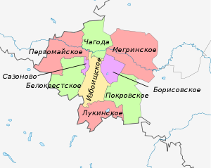 Чагодощенский муниципальный район, карта