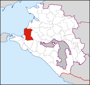 Славянский муниципальный район на карте