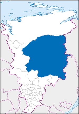 Эвенкийский район на карте
