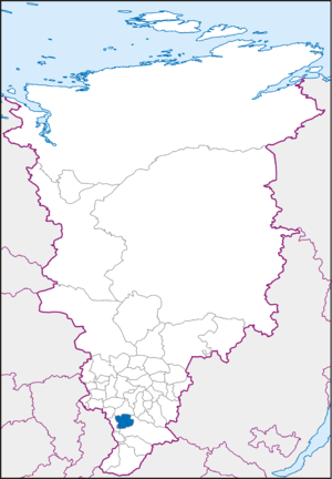 И́дринский район Красноярского края на карте