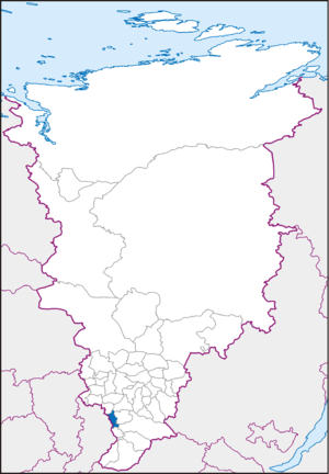 Краснотуранский район Красноярского края на карте