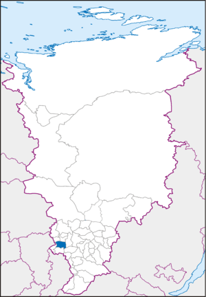 Назаровский район Красноярского края на карте