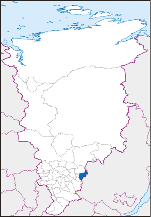 Нижнеингашский район Красноярского края на карте