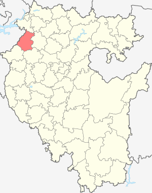 Илишевский район на карте