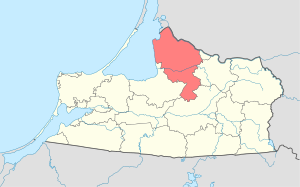 Славский район на карте