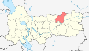 Тарногский муниципальный район на карте