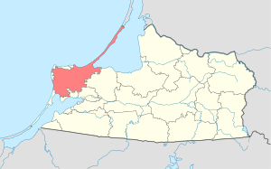 Зеленоградский район на карте