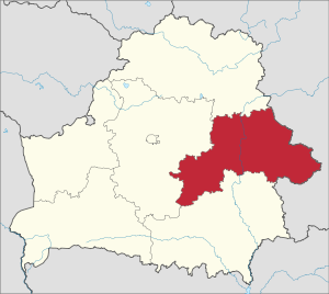 Могилёвская область на карте