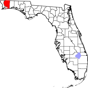 Округ Санта-Роза на карте