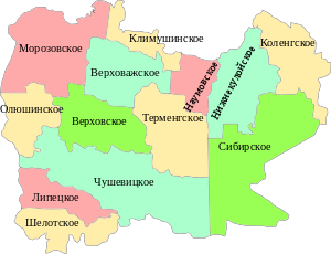 Верховажский муниципальный район, карта