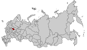 Ивановская область на карте России