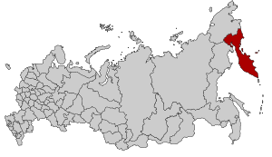 Камчатский край на карте России