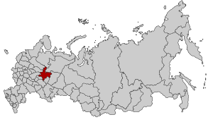 Кировская область на карте России