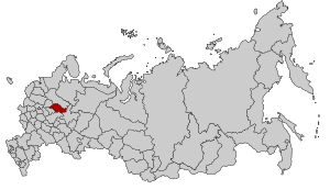Костромская область на карте России