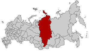 Красноярский край на карте России