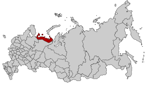Ненецкий автономный округ на карте России